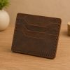 Handmade Card Holder | Mini Wallet | Goat Pull up Leather Card Holder